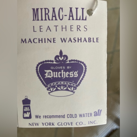 VTG Mirac-All Leather Gloves by Dutches, size 6 1/2, NWT - Picture 3 of 4